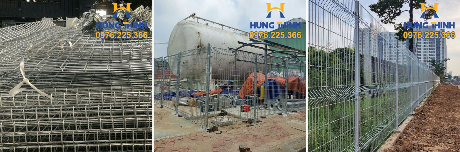 Hình ảnh hàng rào mạ kẽm được Công ty Hưng Thịnh sản xuất và cung cấp